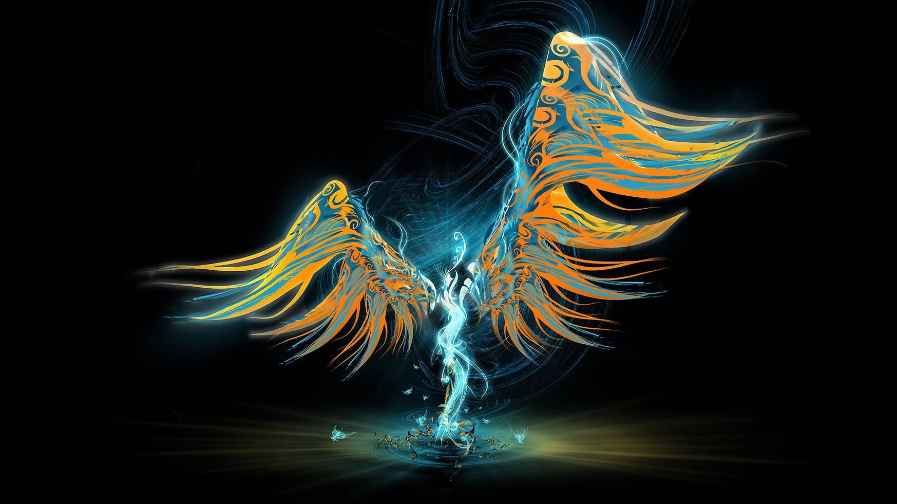 Colorful Abstract Wings Background
