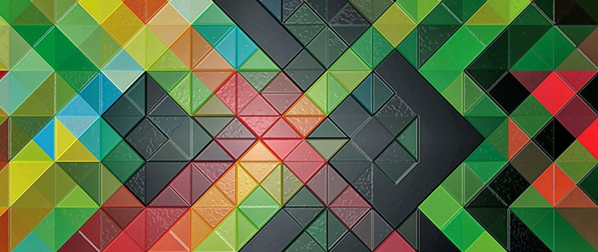 Colorful Abstract With Platonic Solids Background