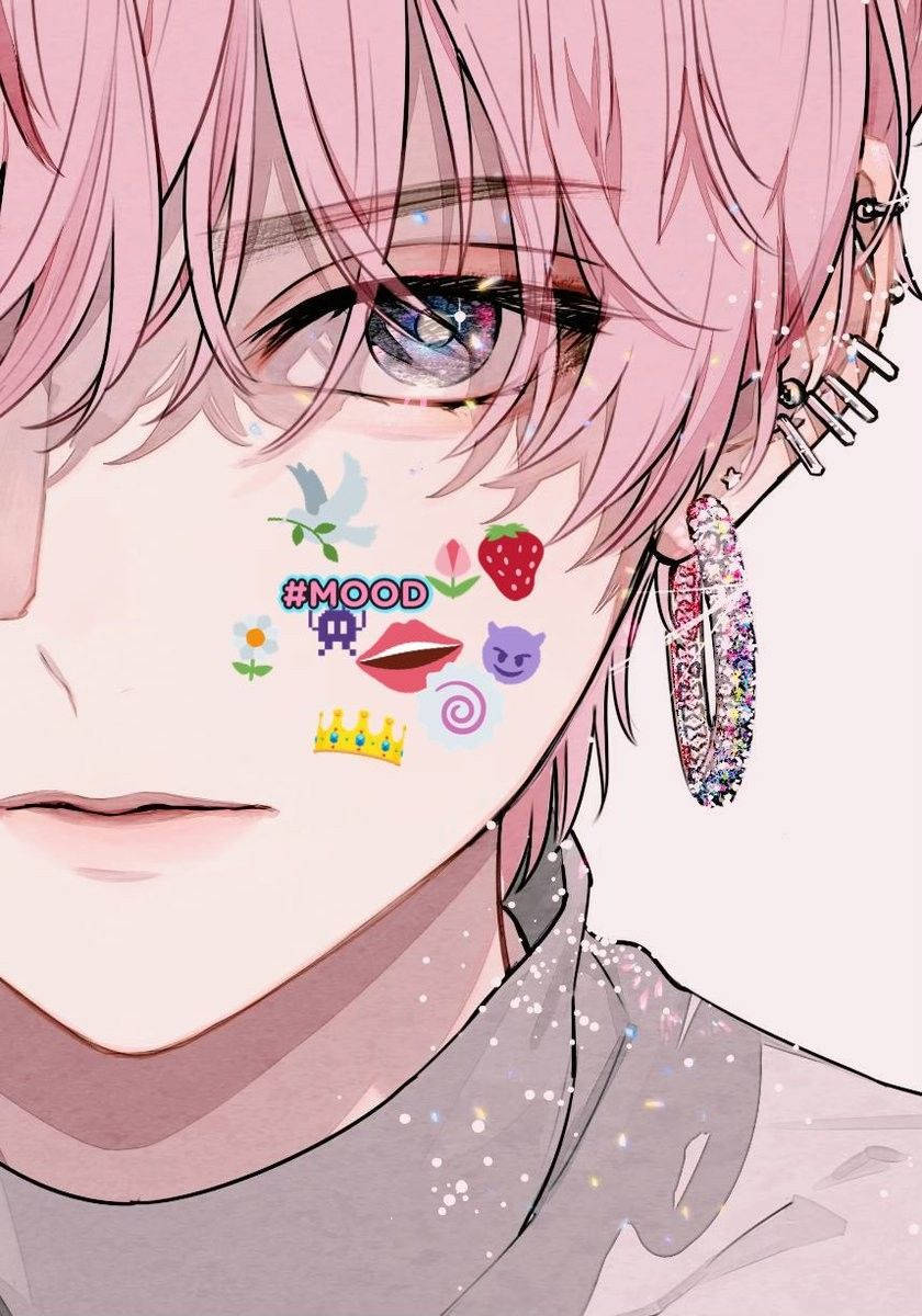 Colorful Aesthetic Anime Boy Background