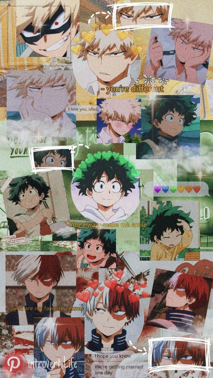 Colorful Aesthetic My Hero Academia Characters Background