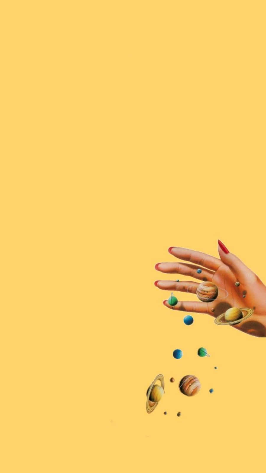 Colorful Aesthetic Planets Yellow