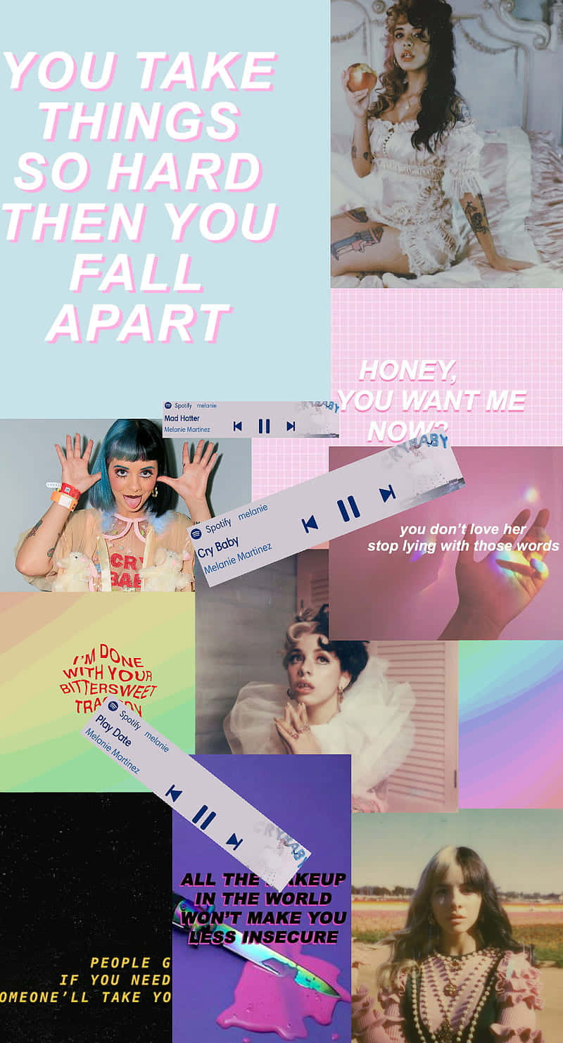 Colorful Aesthetic With Melanie Martinez Background