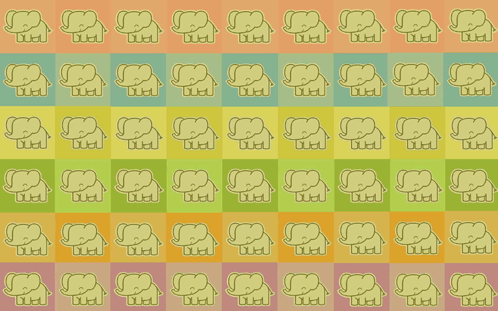 Colorful African Elephant Pattern Background