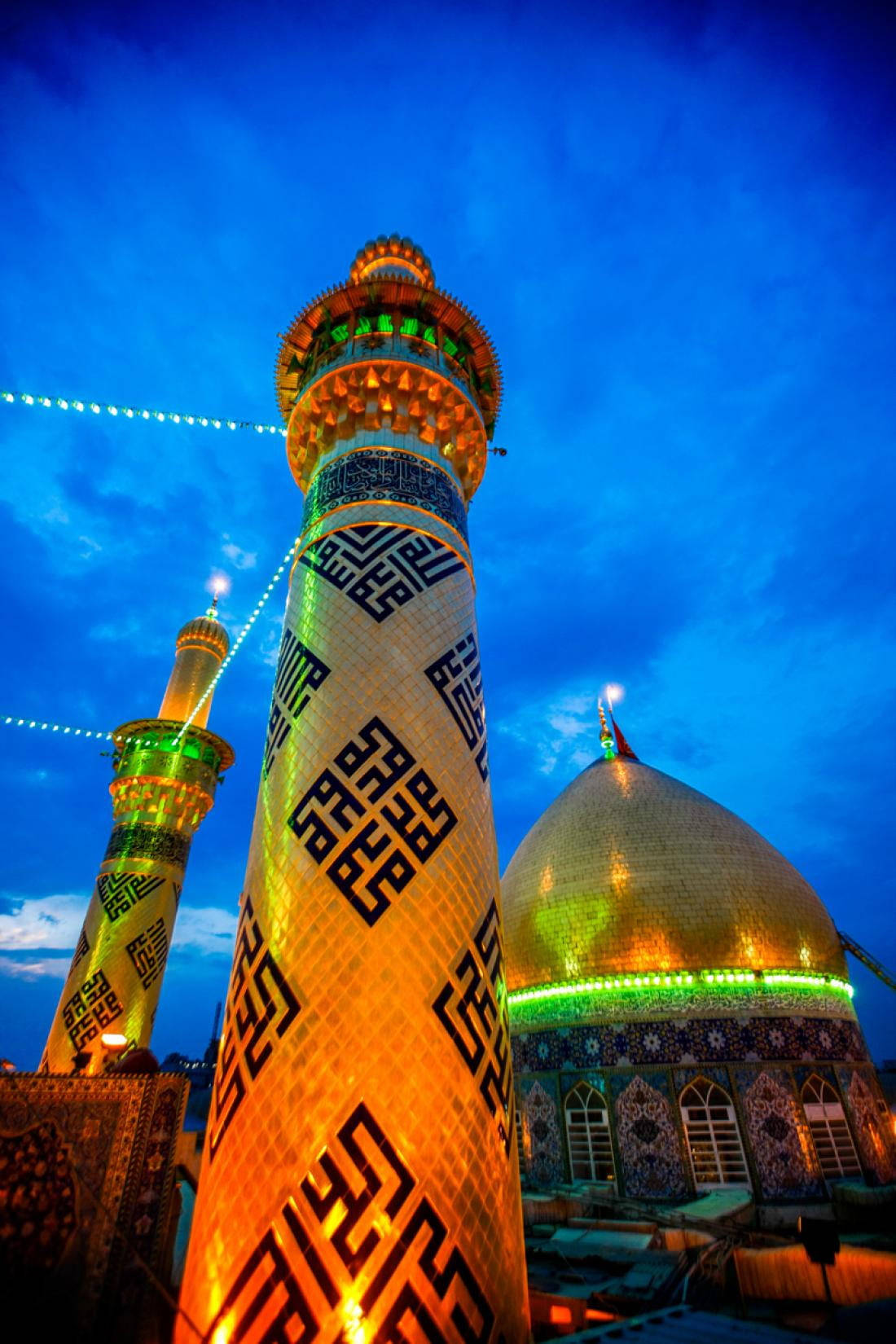 Colorful Al-abbas Shrine Karbala Background