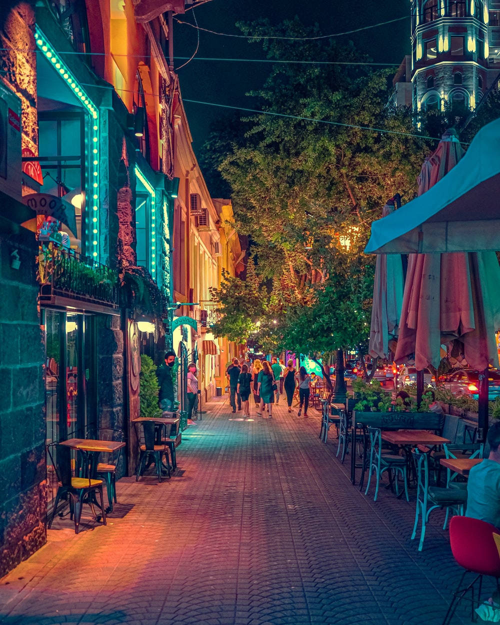 Colorful Alley Cafe In Yerevan