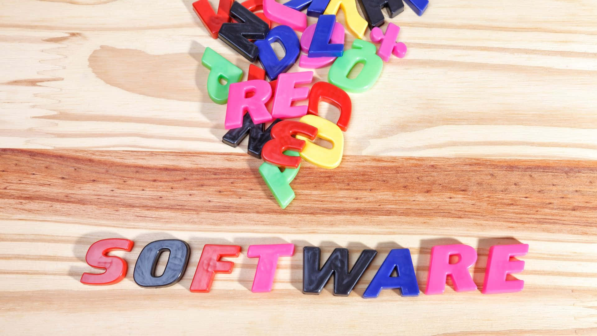 Colorful Alphabet Letters Software Concept Background