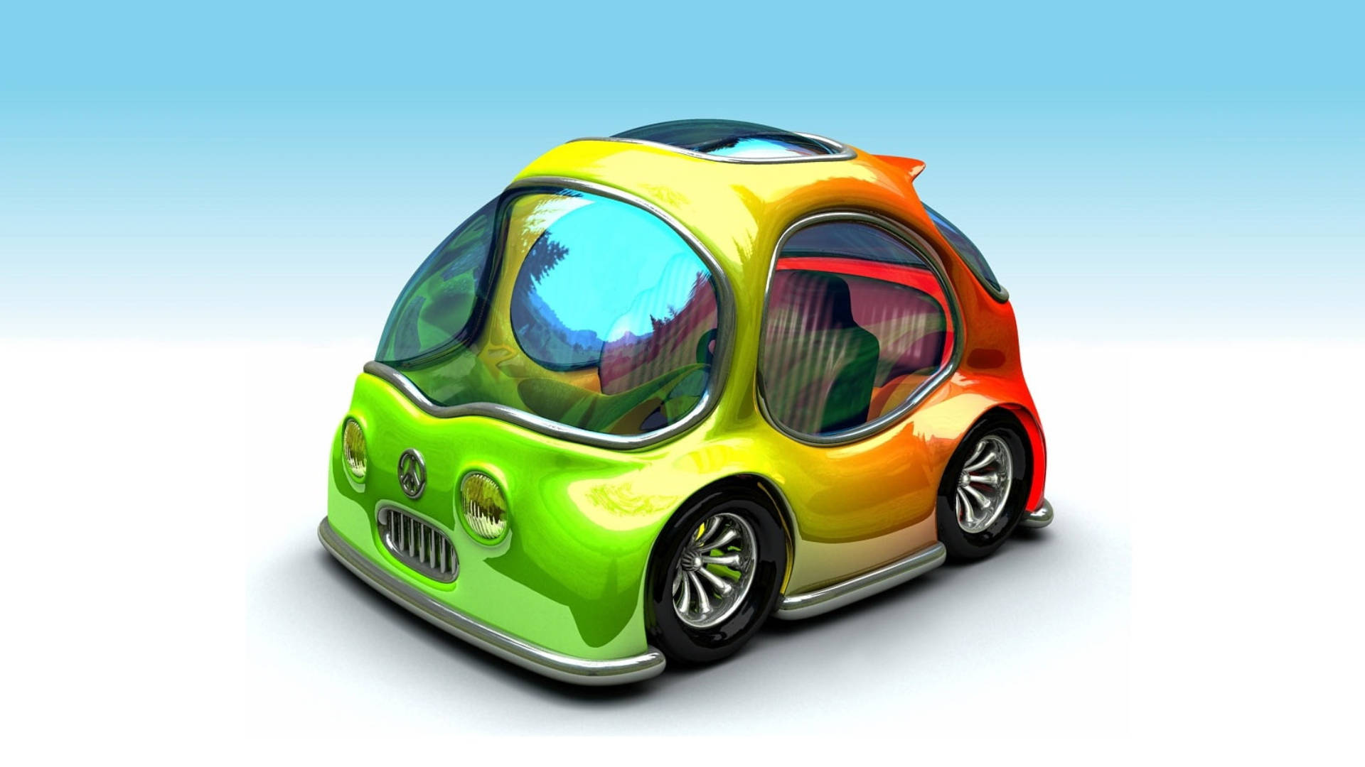 Colorful And Cute 3d Car