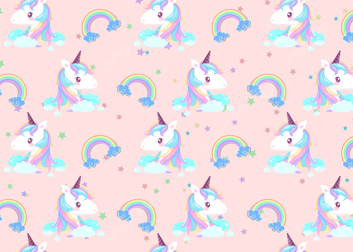 Colorful And Magical Pastel Unicorn Background