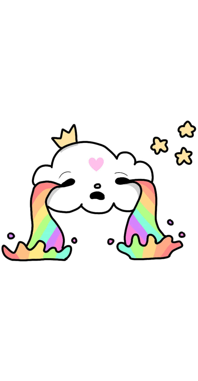 Colorful And Mystical Rainbow And Pastel Clouds Background