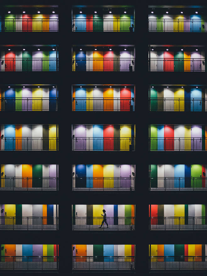 Colorful Apartment Lights Ios Default Background