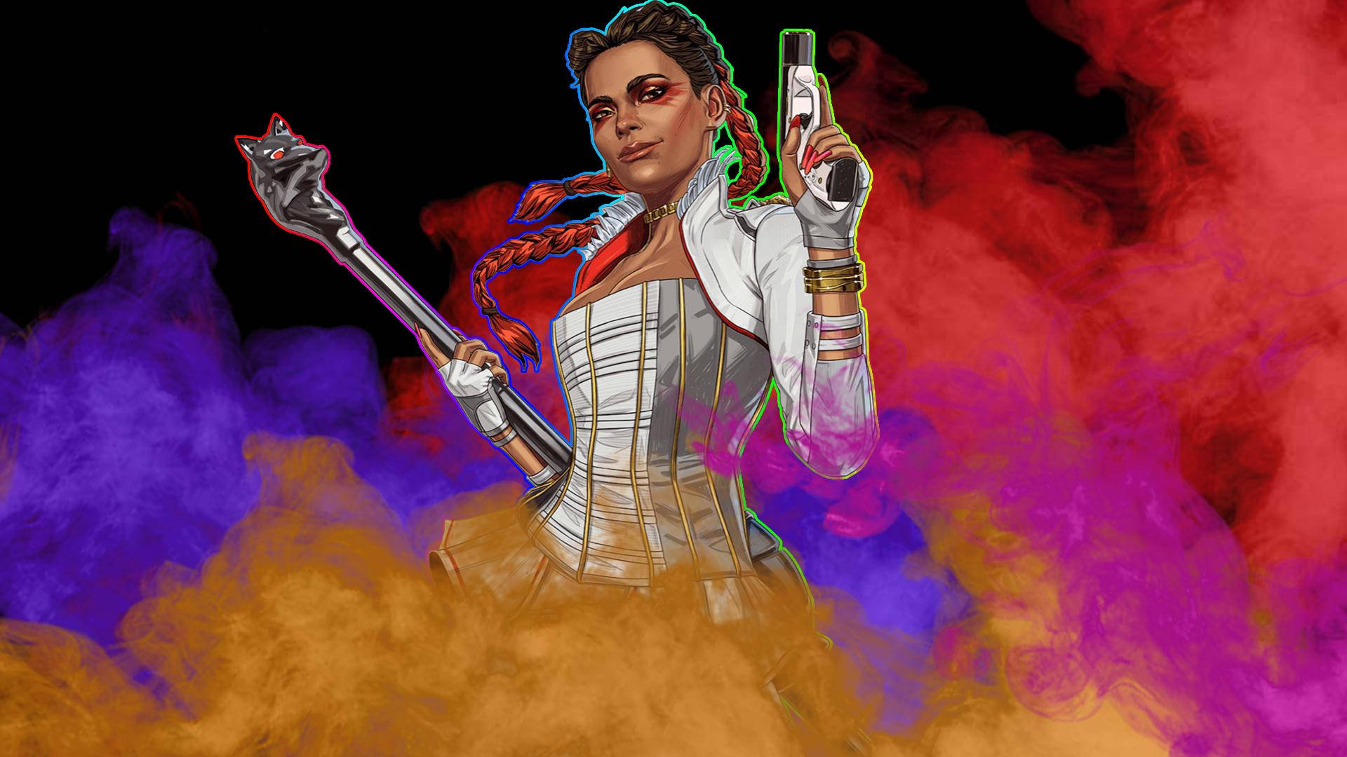 Colorful Apex Legends Loba Translocating Thief Background