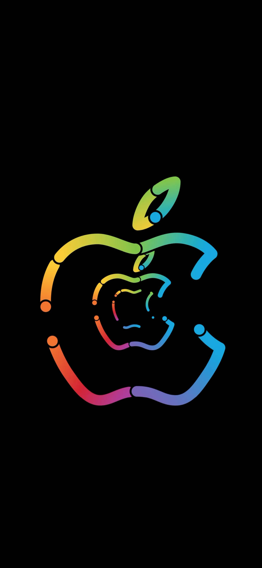 Colorful Apple Logo Artwork Background