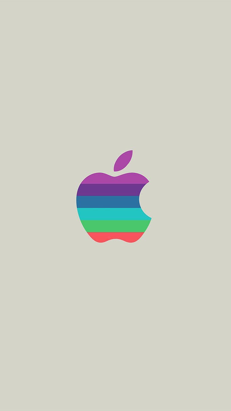 Colorful Apple Logo Iphone Background