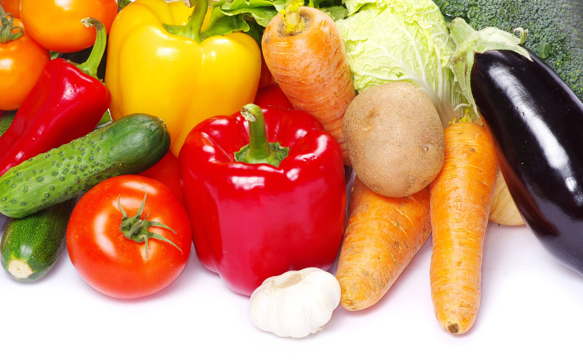 Colorful Array Of Fresh Vegetables Background