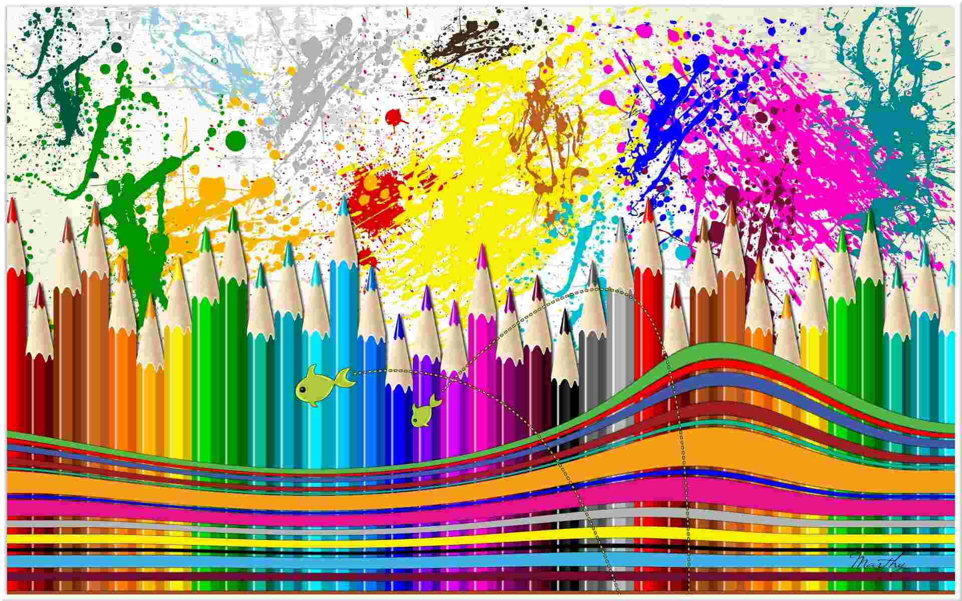 Colorful Art Depicting The Concept Of Education Background
