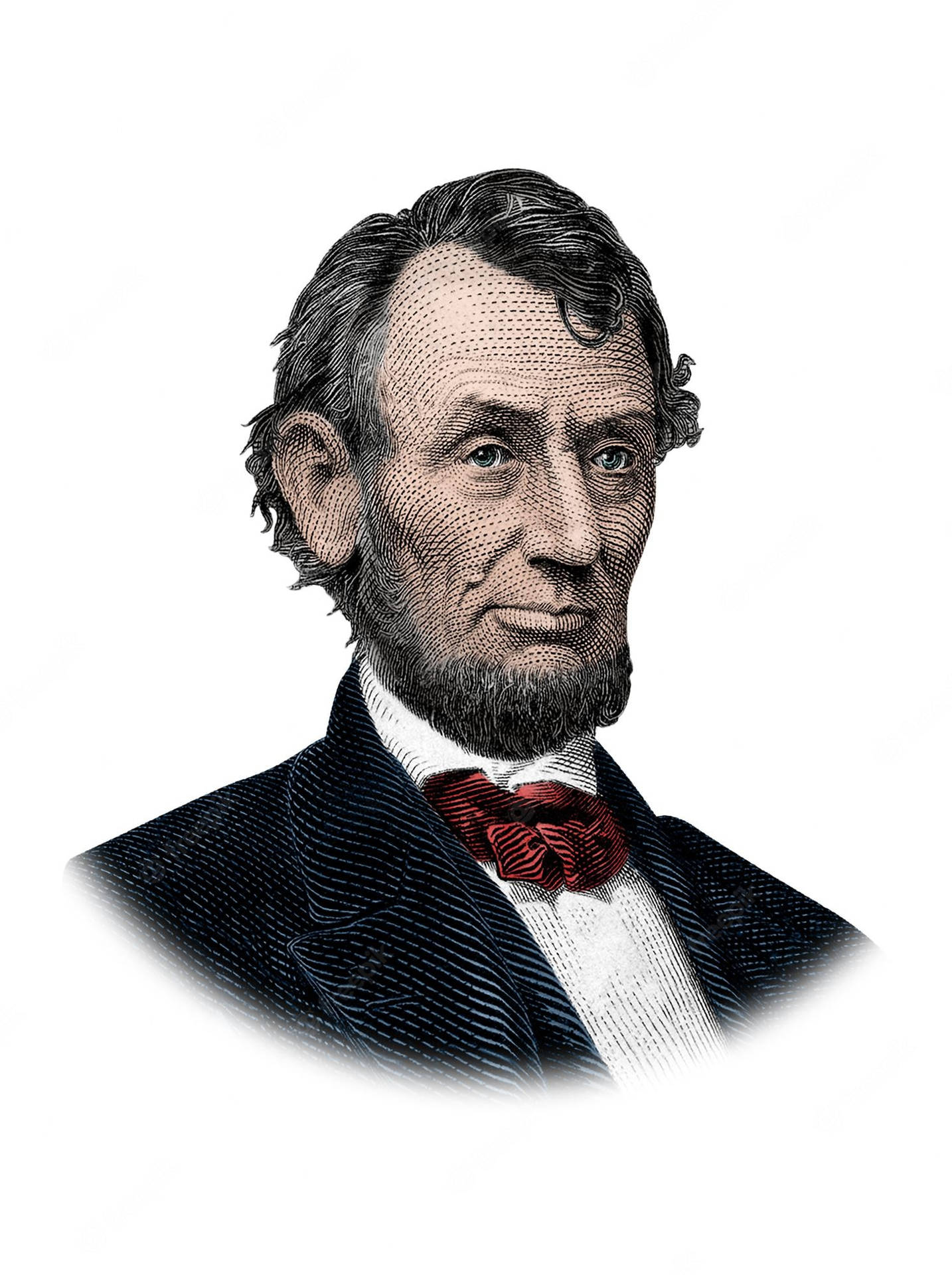 Colorful Art Illustration Of Abraham Lincoln Background