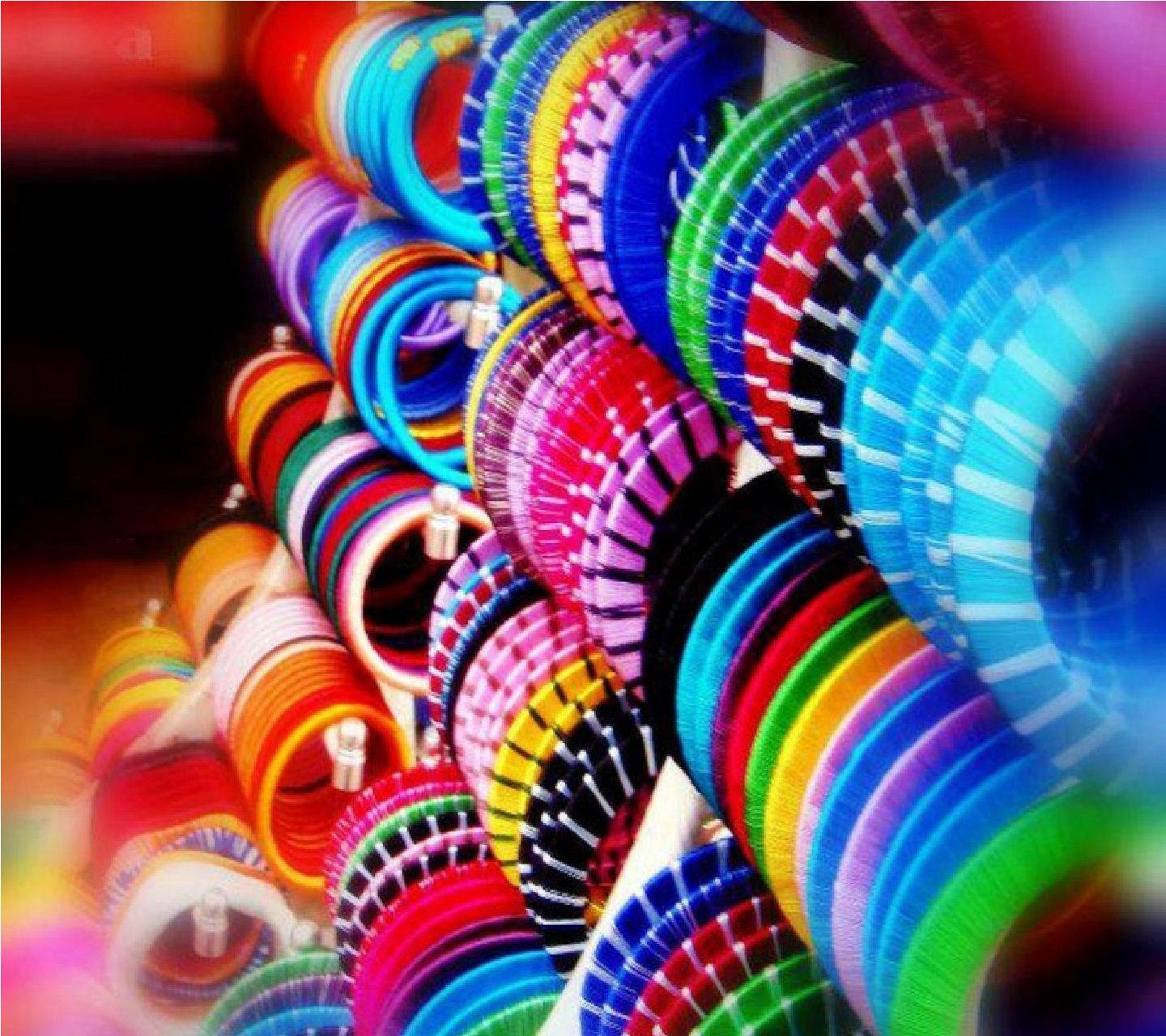 Colorful Assorted Bangles Background