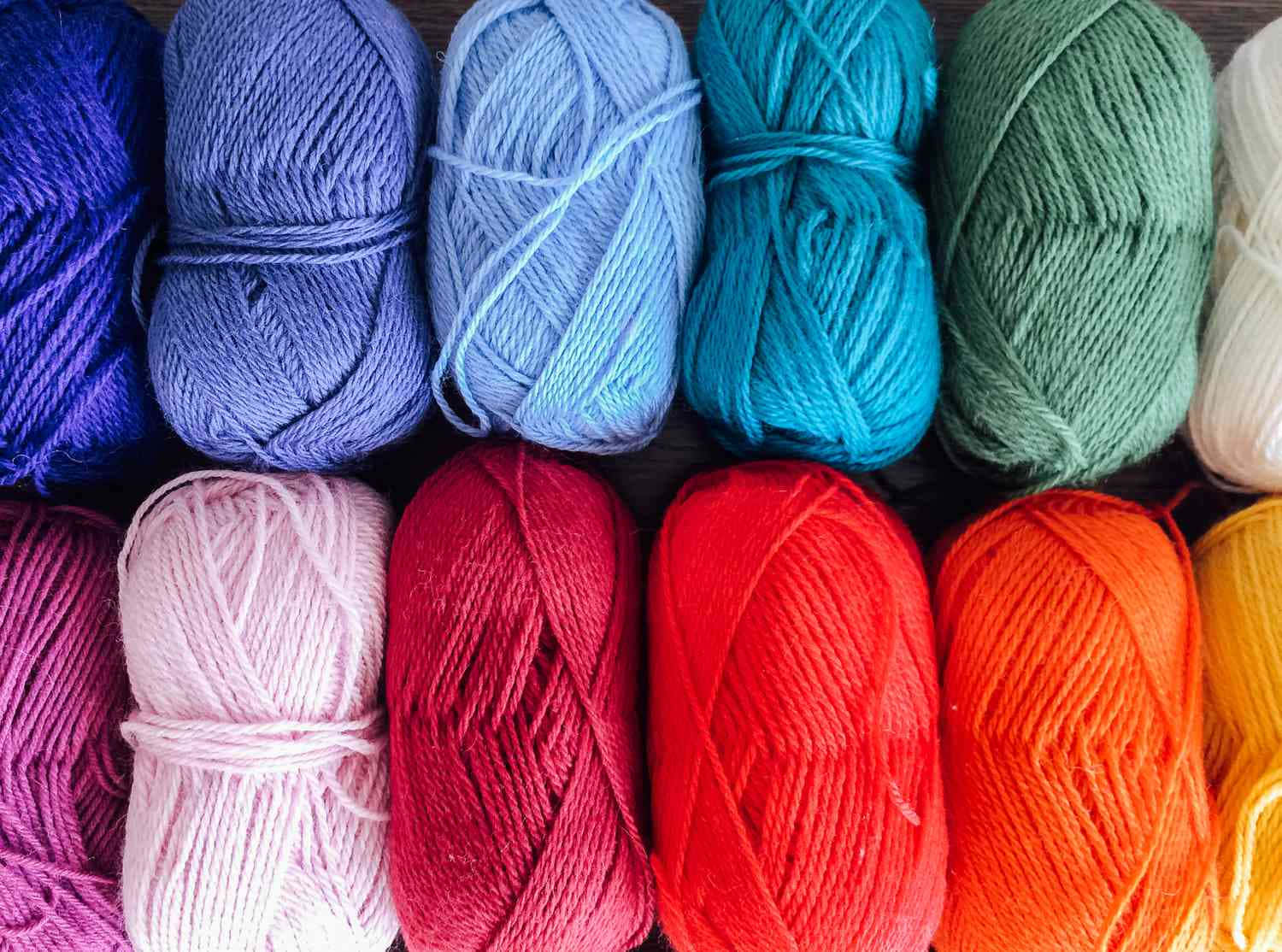 Colorful Assortment Of Knitting Yarn