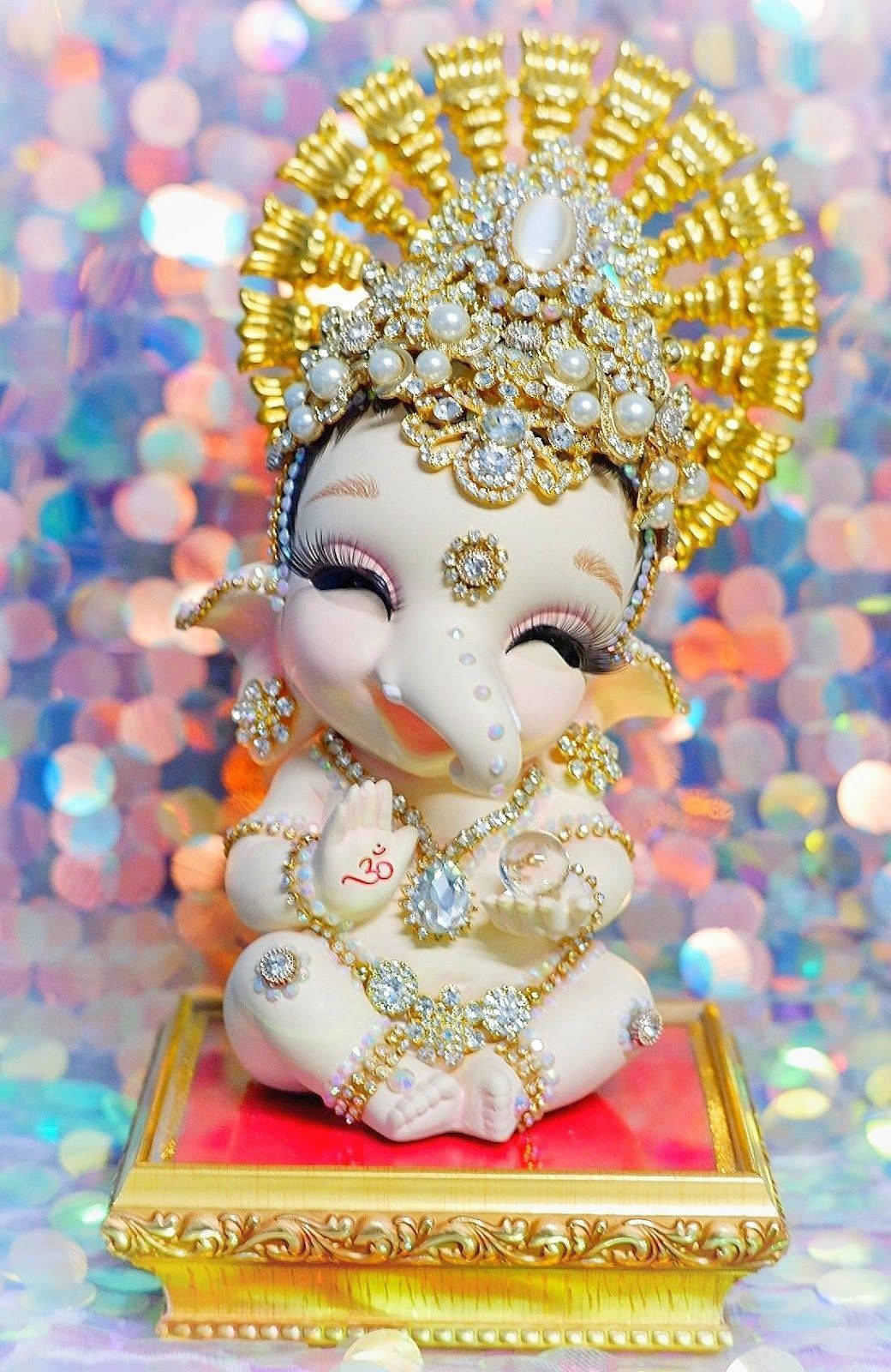 Colorful Baby Ganesh Background Background