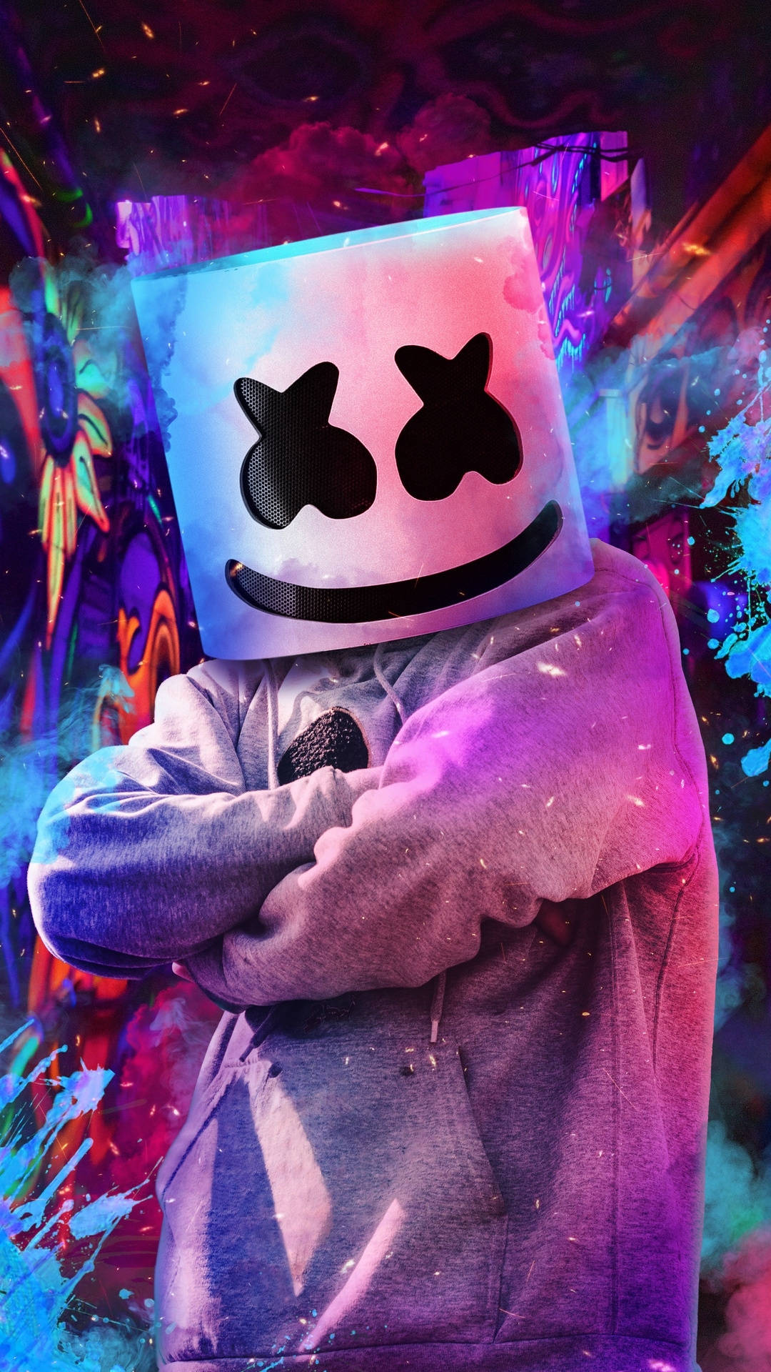 Colorful Background Marshmello Hd Iphone