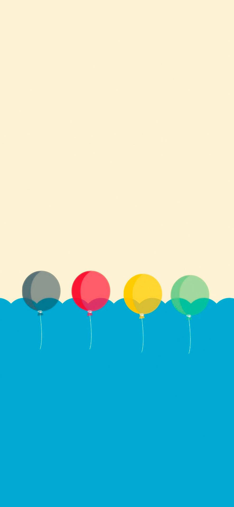 Colorful Balloons Minimalist Android Background