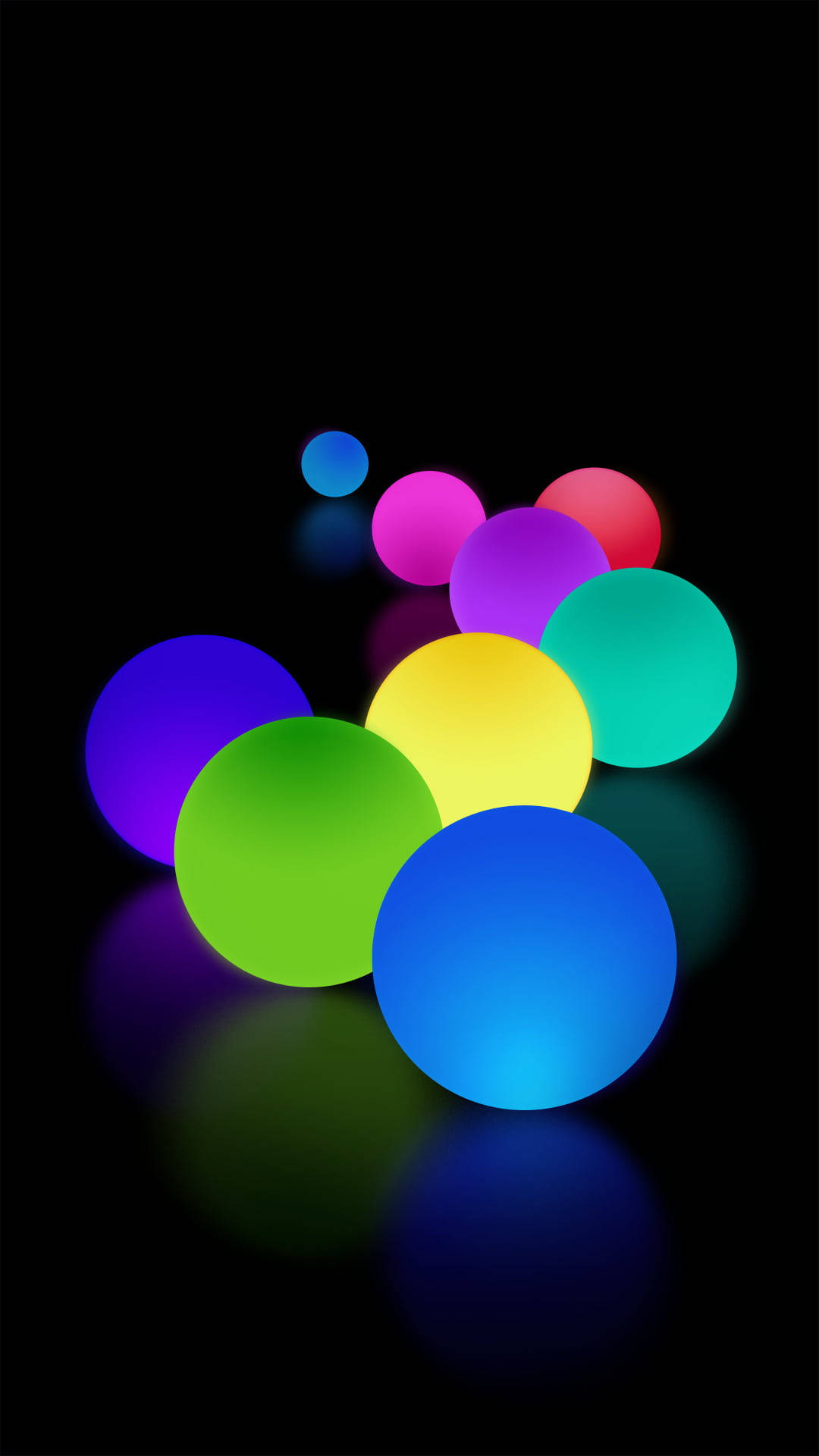 Colorful Balls Neon Phone Background