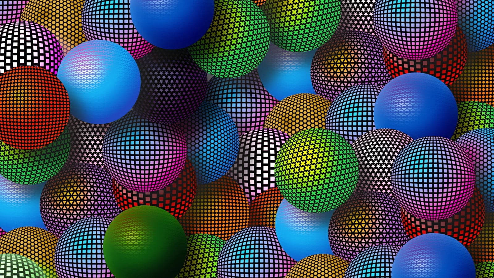 Colorful Balls Sphere Pattern Background