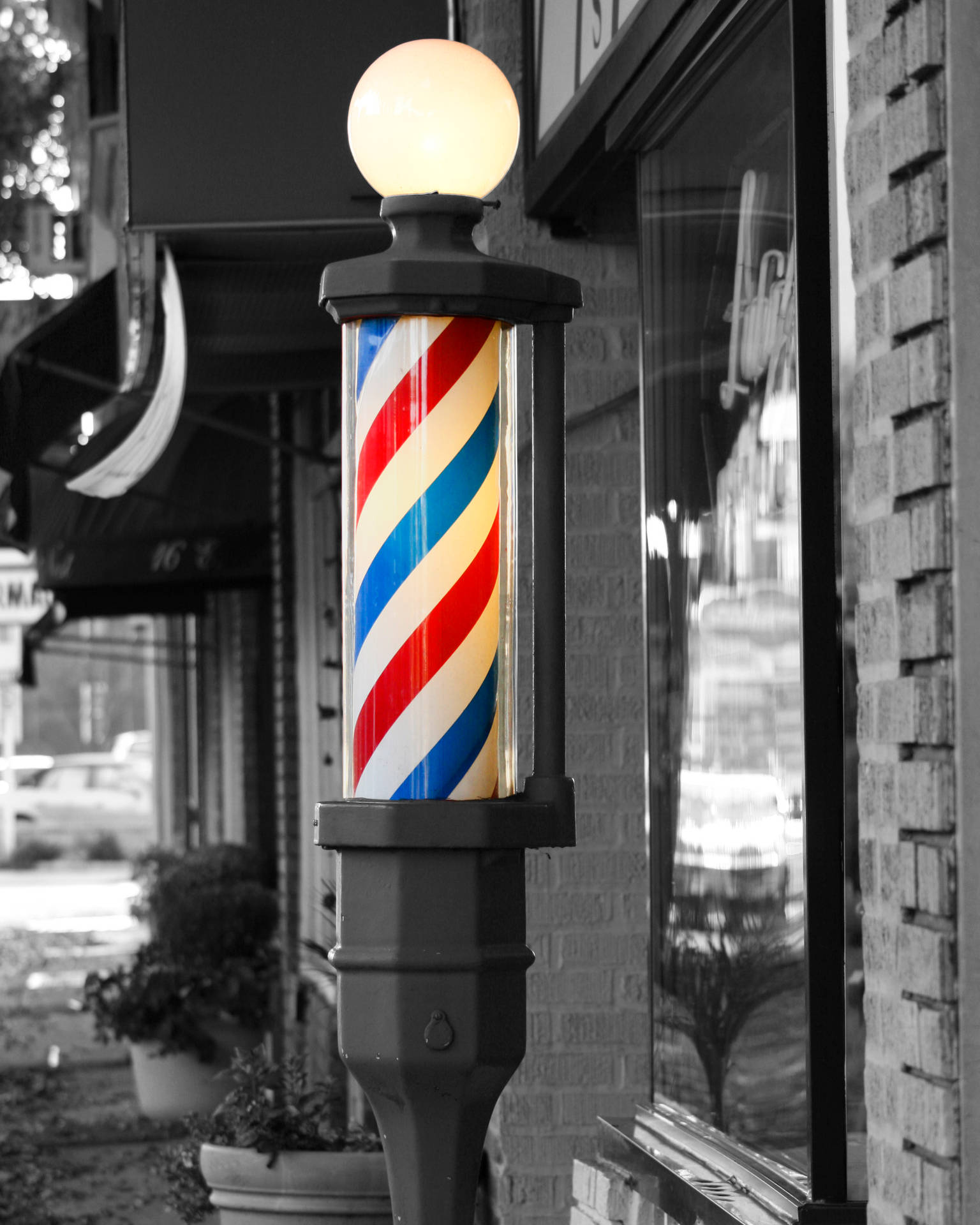 Colorful Barber Pole Background