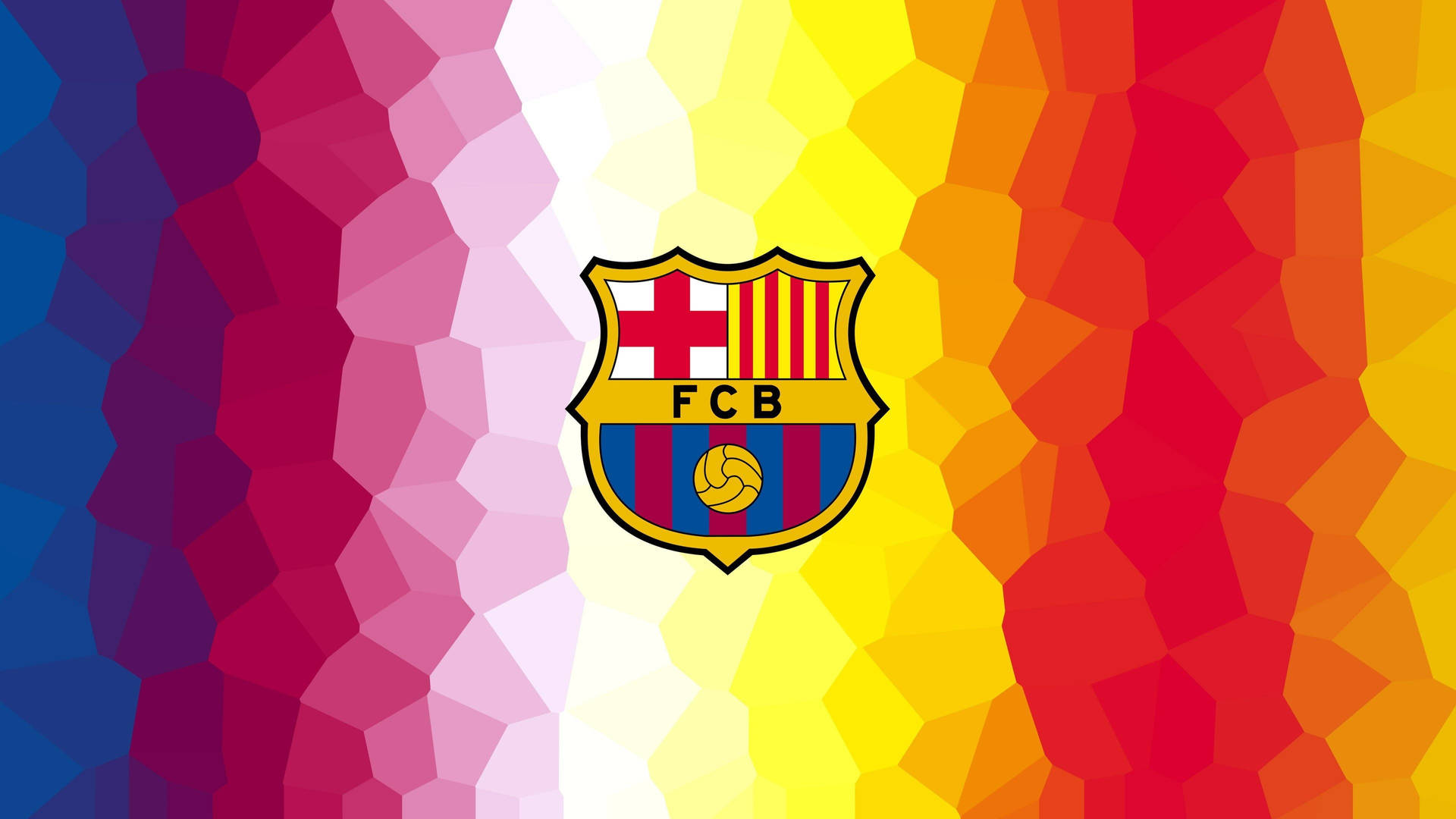 Colorful Barcelona Fc Mosaic Background
