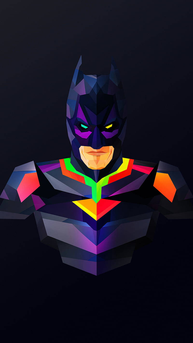 Colorful Batman Arkham Iphone Art Background