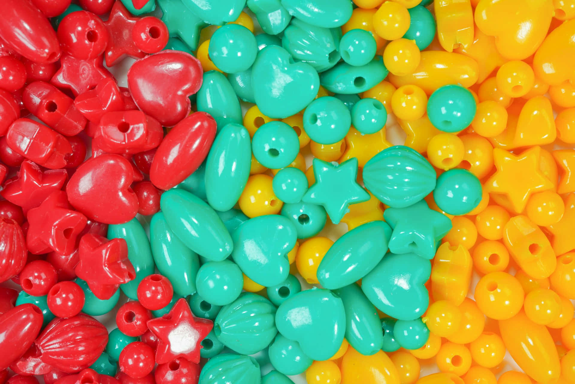 Colorful Beads Assortment Background