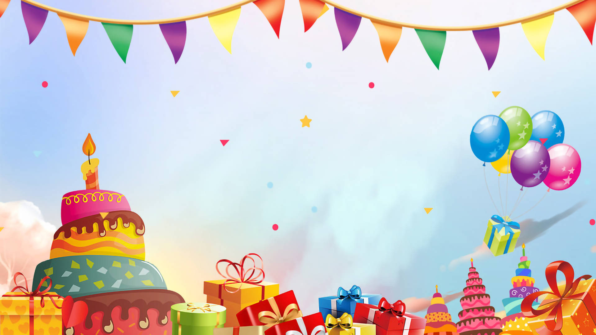 Colorful Birthday Party Decorations Background