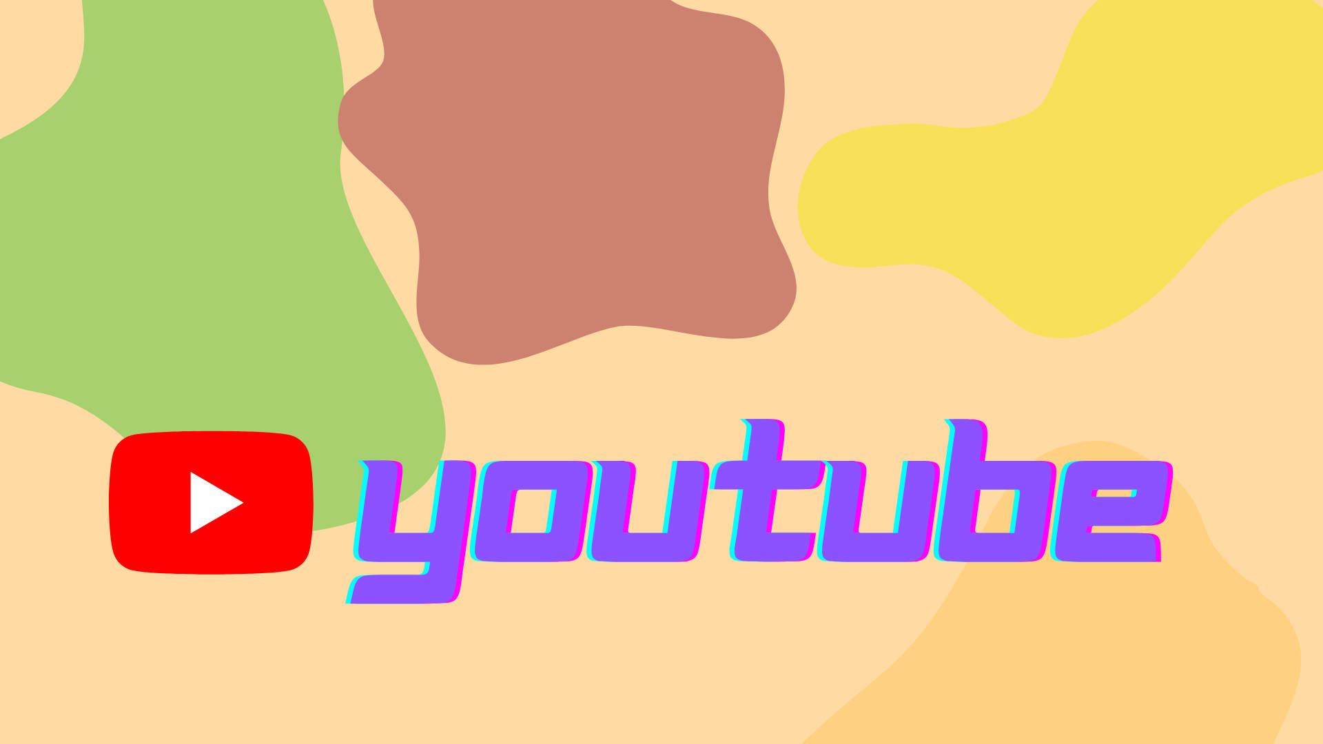 Colorful Blobs And Youtube Logo