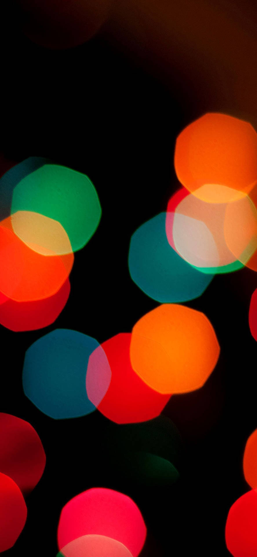 Colorful Bokeh Lights Ios 12 Background