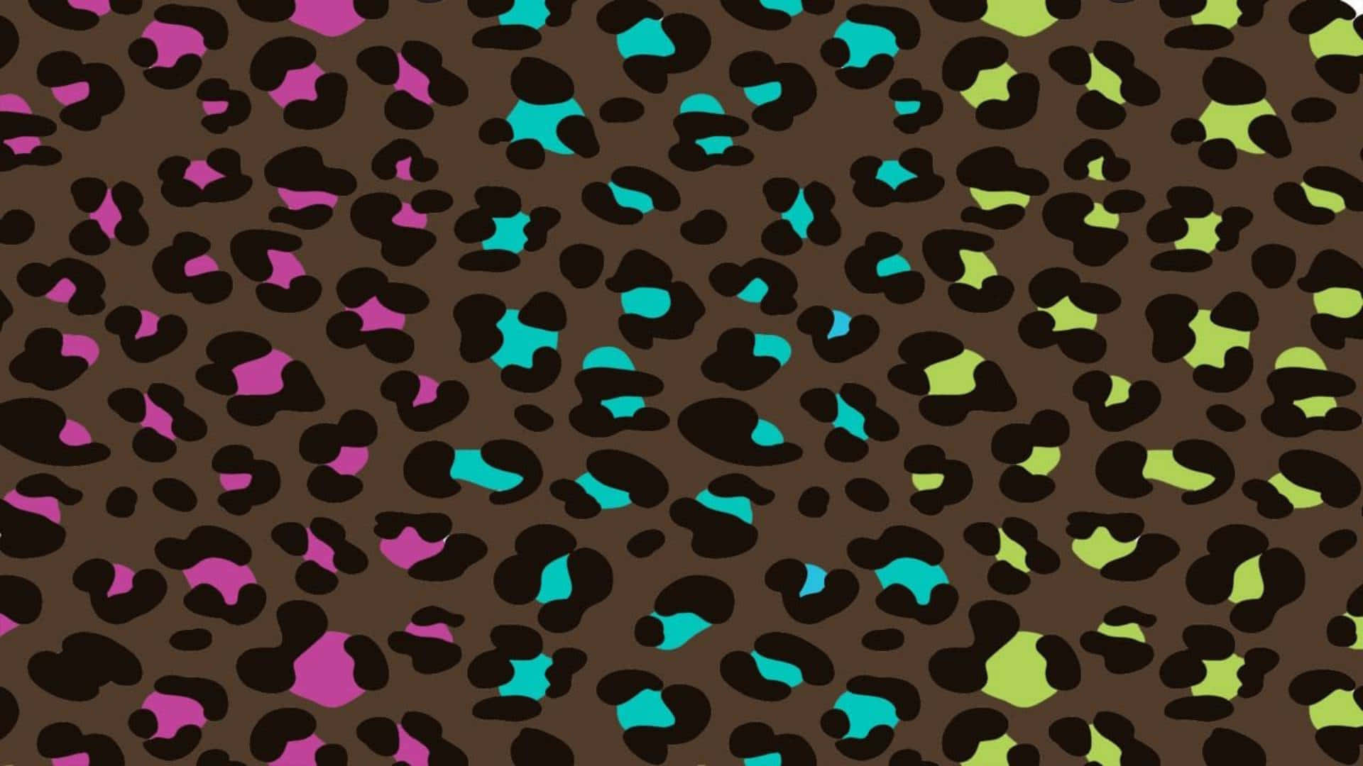 Colorful Brown Cute Cheetah Print Background