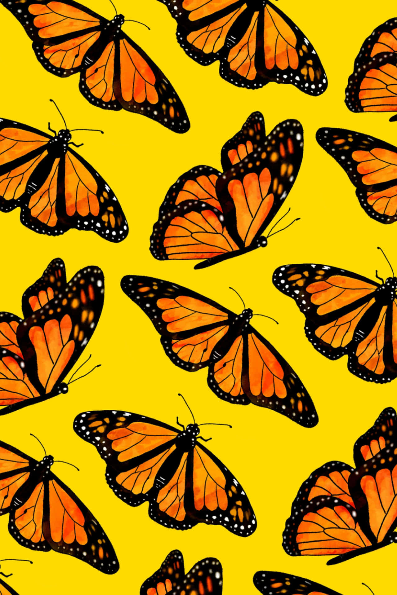 Colorful Butterflies On An Open Laptop Background