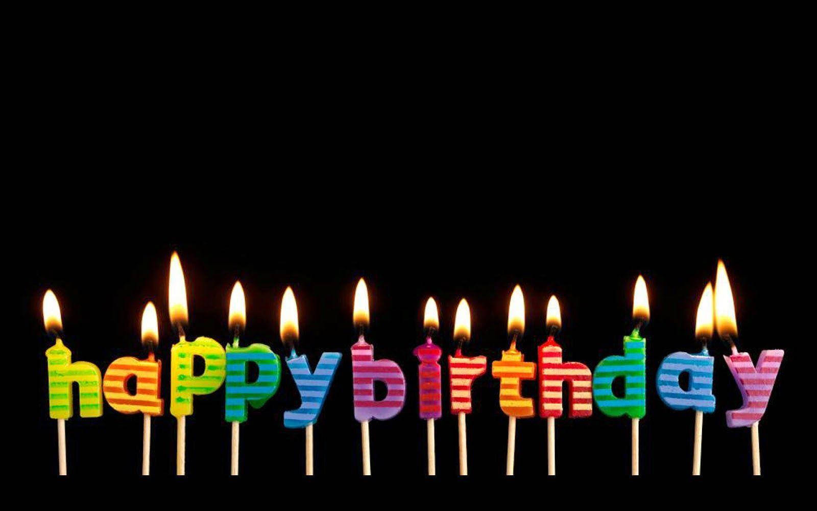 Colorful Candles Happy Birthday Background Background