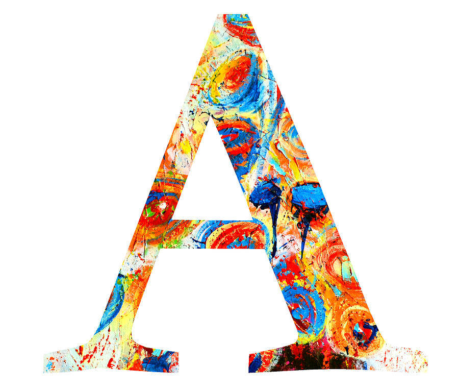 Colorful Capital Alphabet Letter A