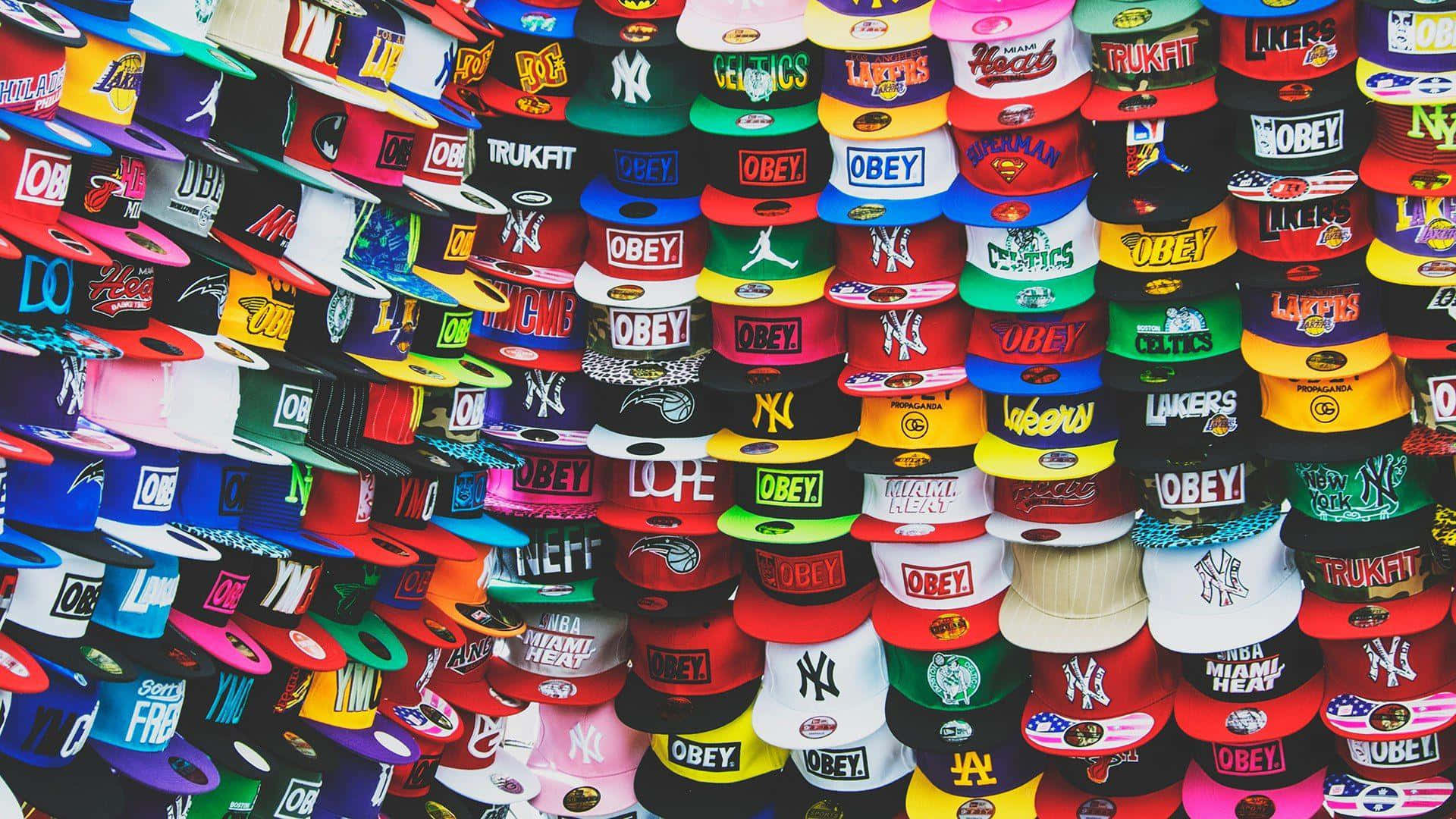 Colorful Caps On Display
