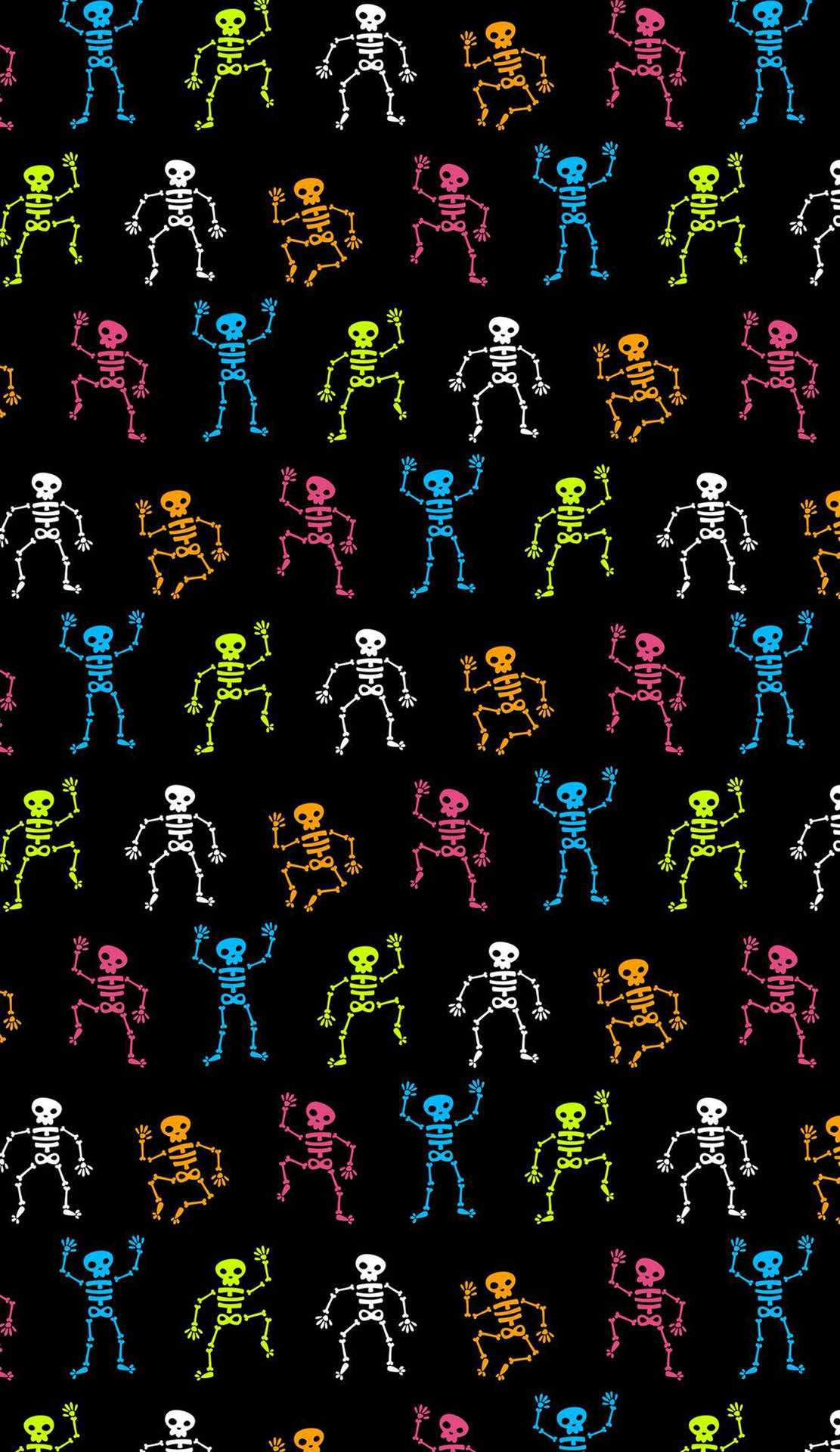 Colorful Cartoon Skeletons