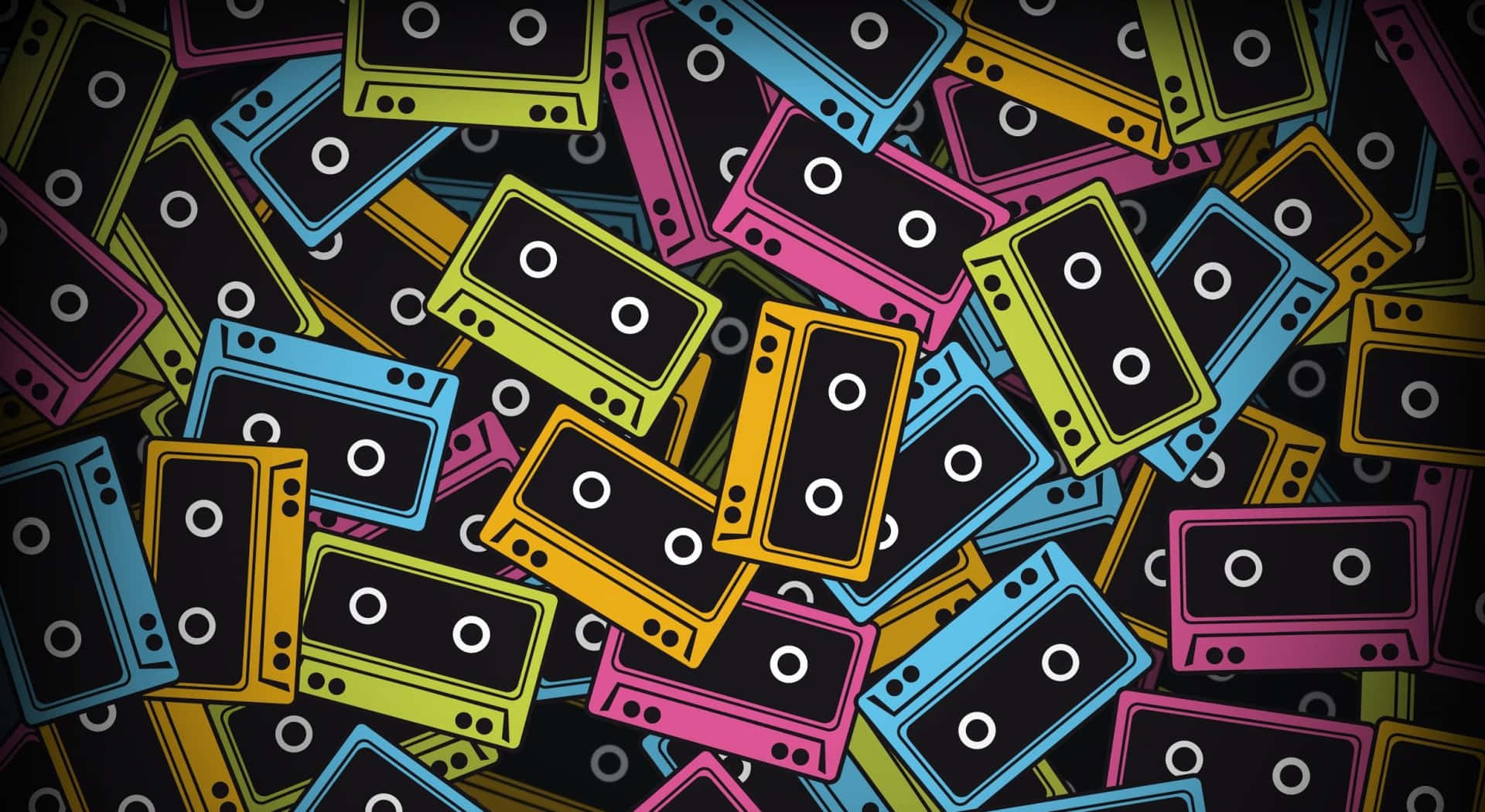Colorful Cassette Tape Pattern
