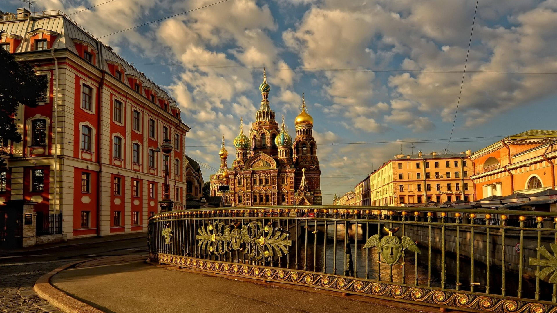 Colorful Cathedral Dom In St. Petersburg Background