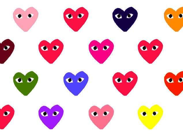 Colorful Cdg Hearts Background