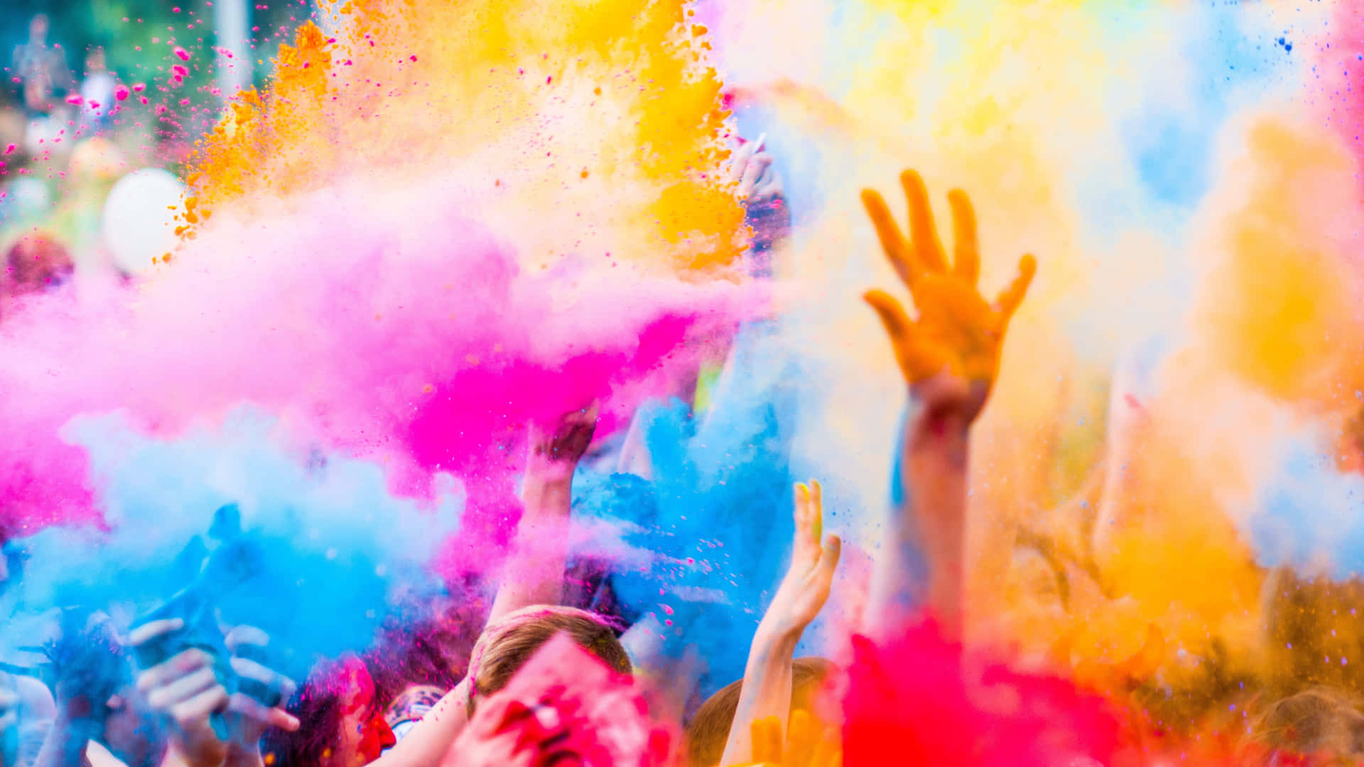Colorful Celebration Of Holi Background