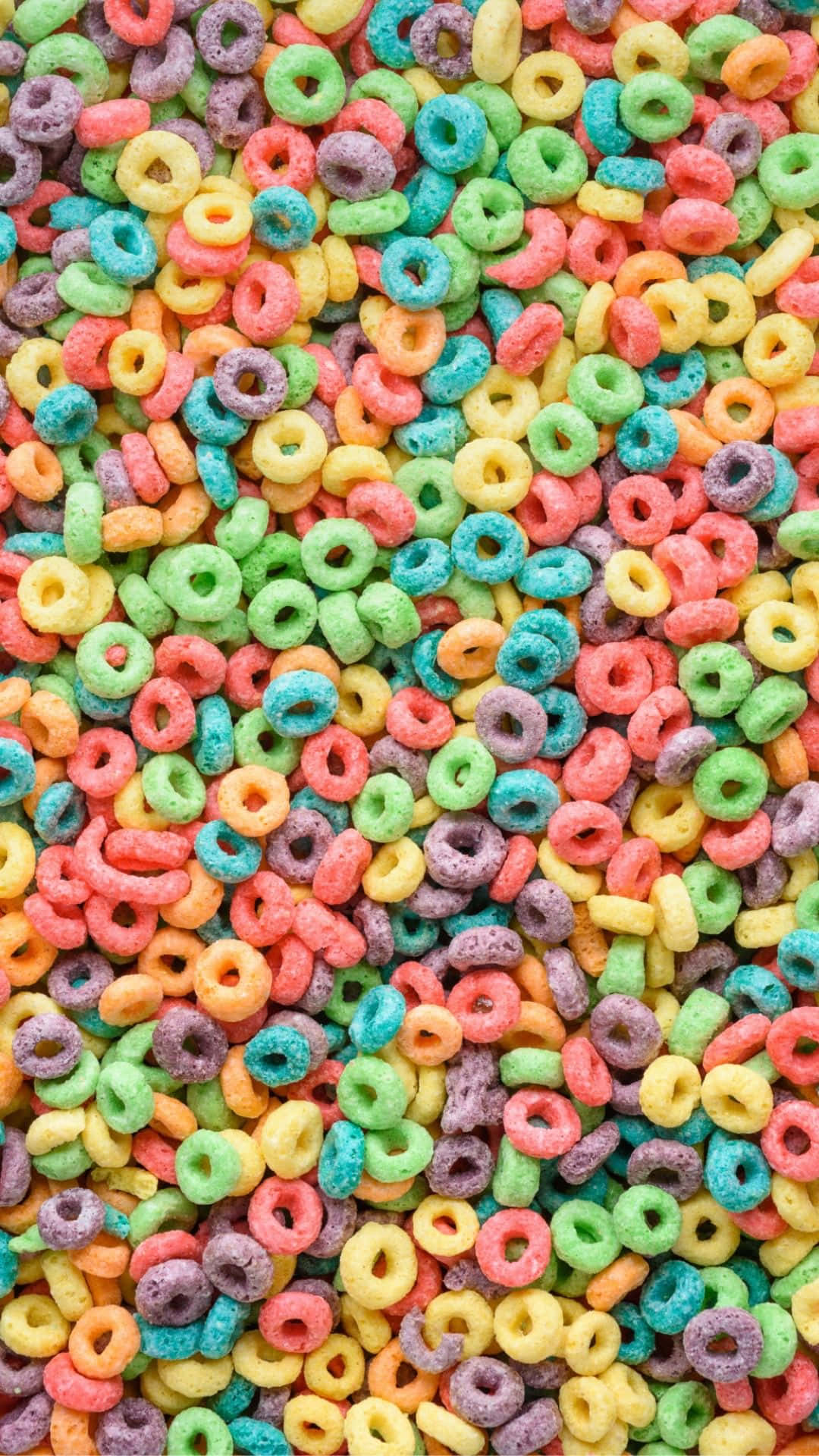 Colorful Cereal Rings In A Pile