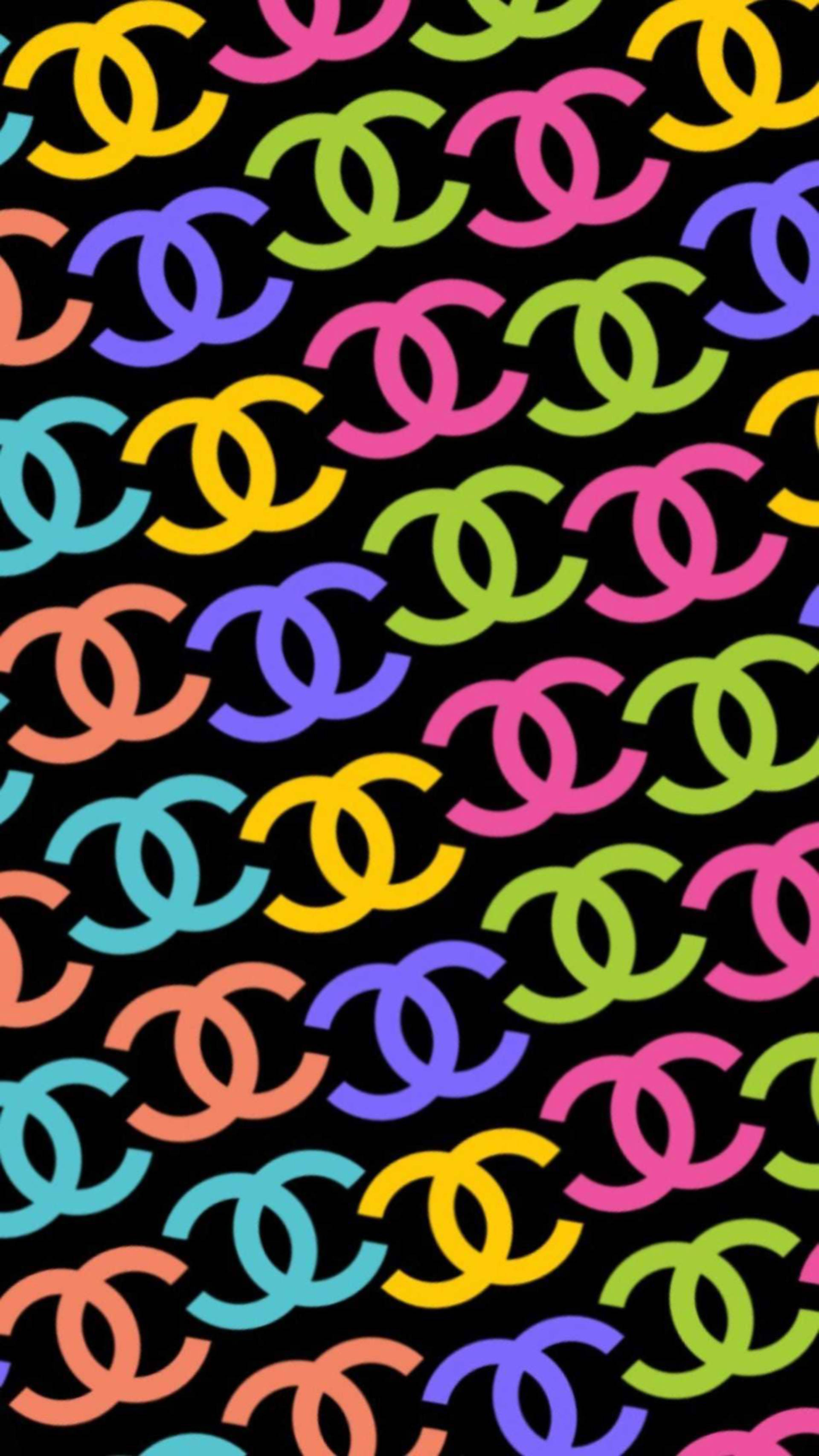 Colorful Chanel Logo Background