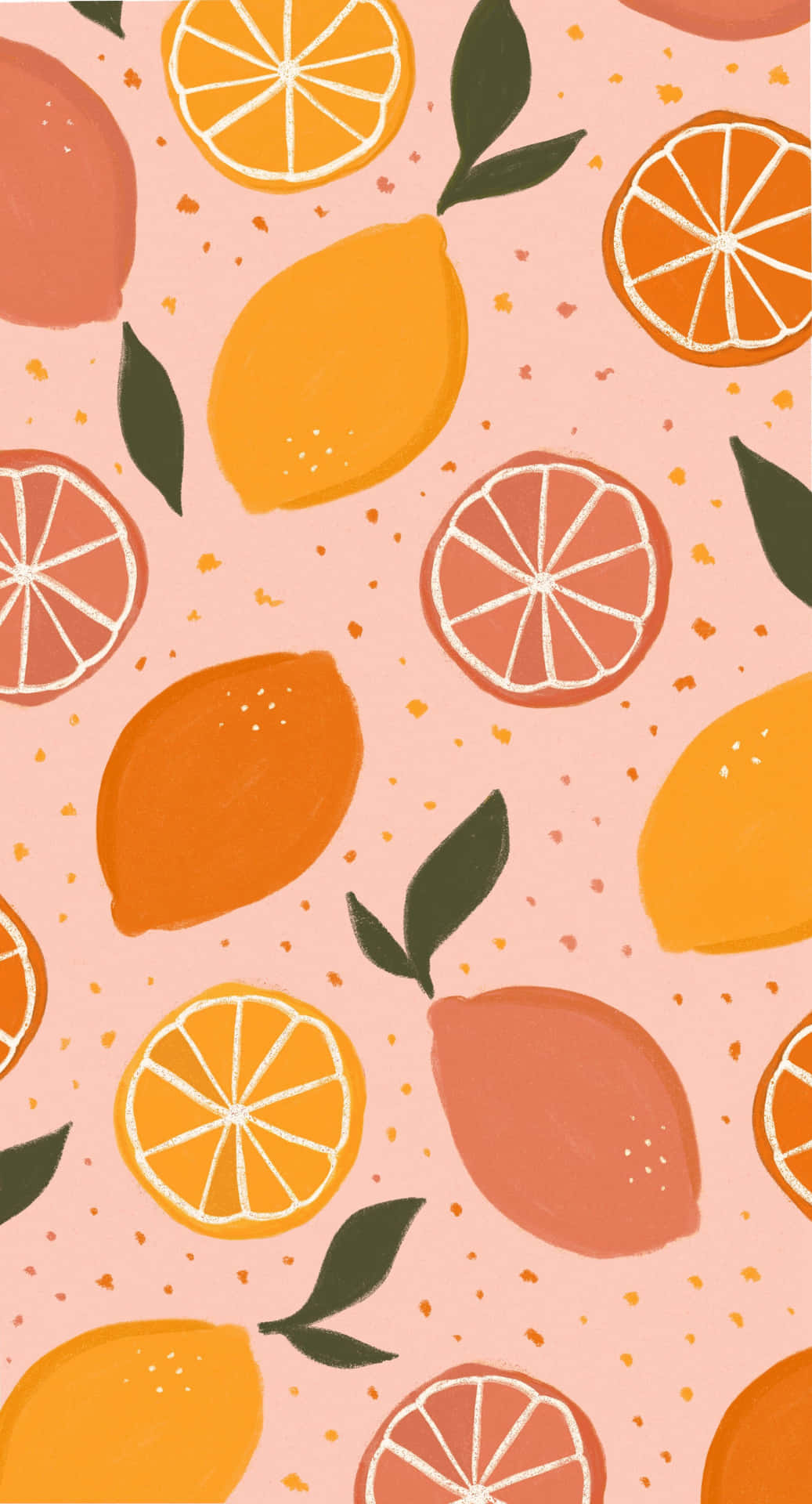 Colorful Citrus Pattern Illustration Background
