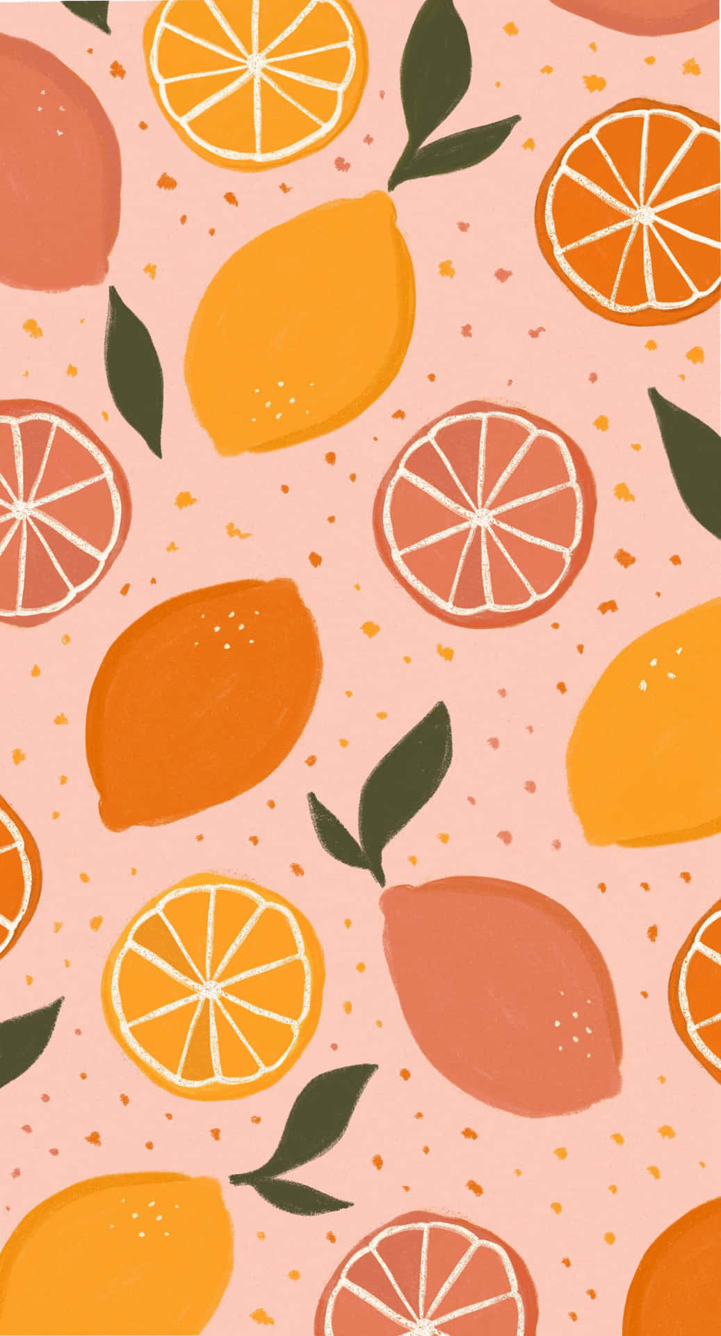 Colorful Citrus Pattern Illustration