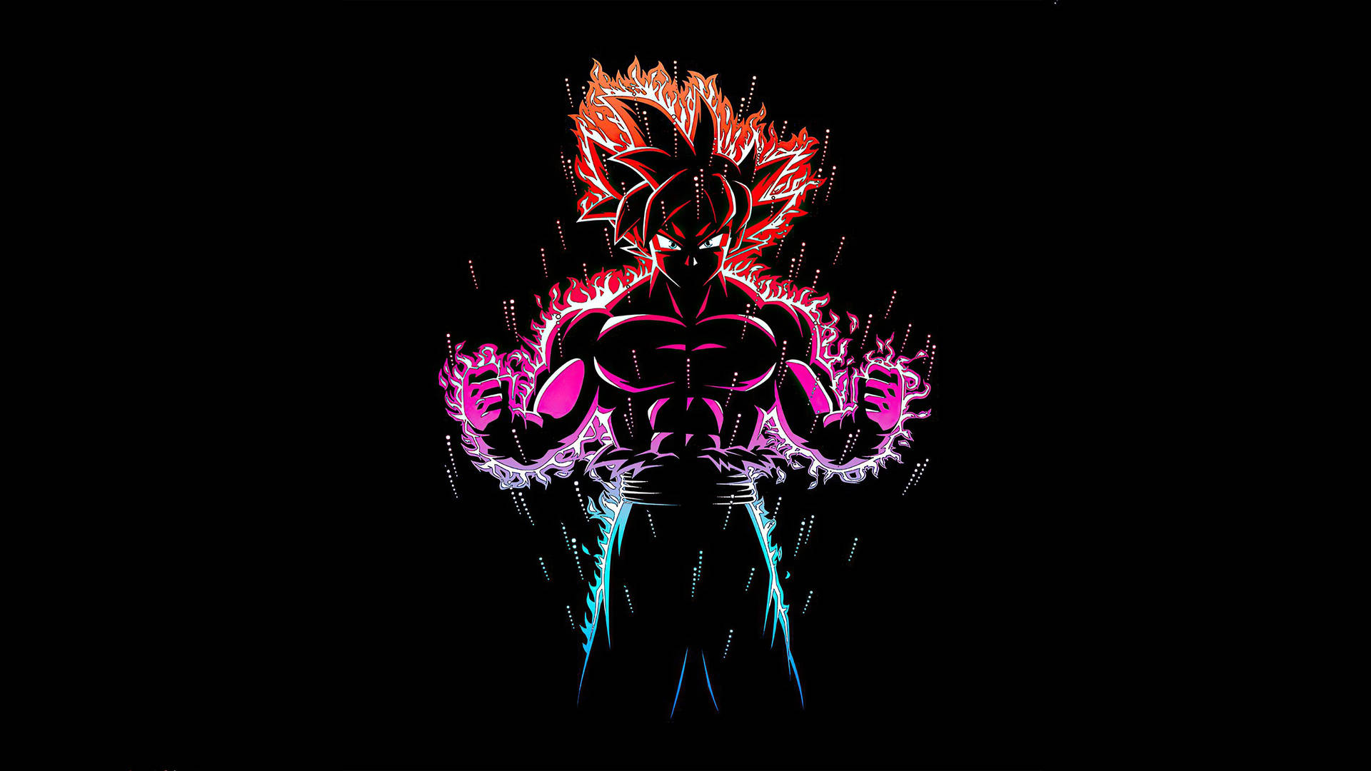 Colorful Classic Goku Dbz 4k Background