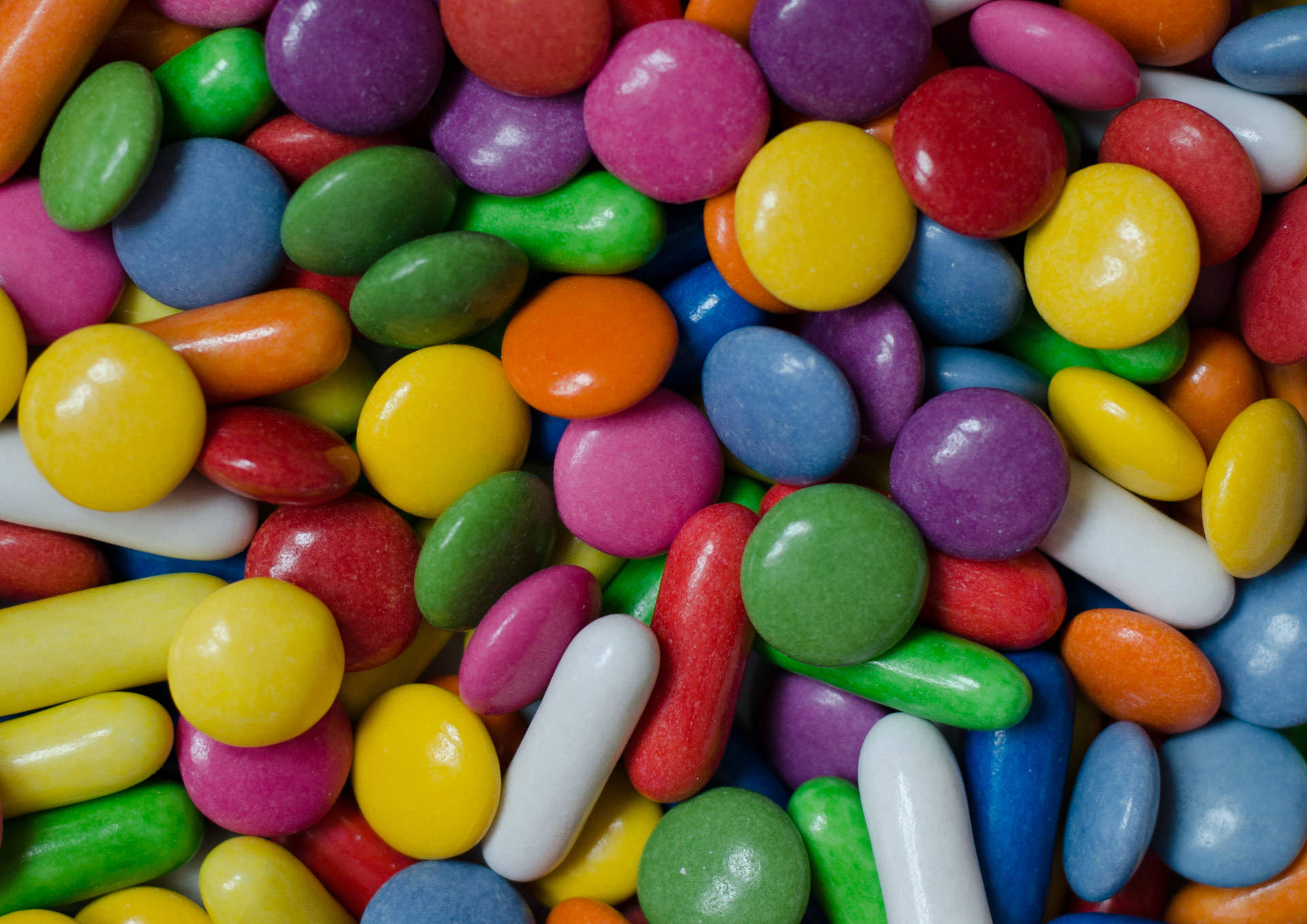 Colorful Coated Candies Background